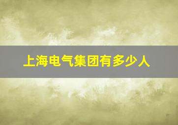 上海电气集团有多少人