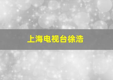 上海电视台徐浩