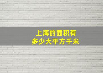 上海的面积有多少大平方千米