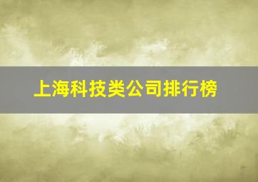 上海科技类公司排行榜