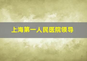 上海第一人民医院领导