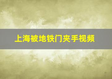 上海被地铁门夹手视频