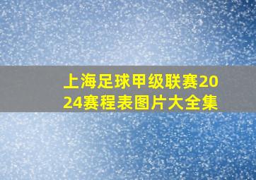 上海足球甲级联赛2024赛程表图片大全集