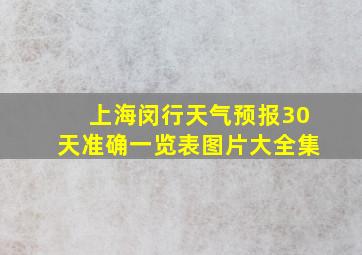 上海闵行天气预报30天准确一览表图片大全集