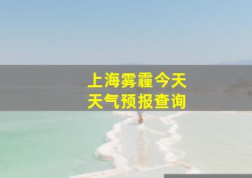 上海雾霾今天天气预报查询