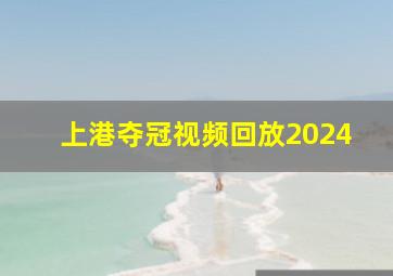 上港夺冠视频回放2024