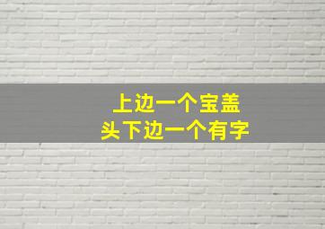 上边一个宝盖头下边一个有字