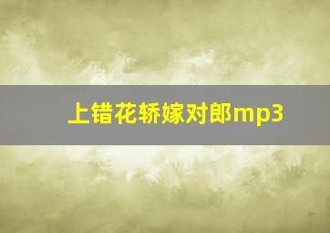 上错花轿嫁对郎mp3