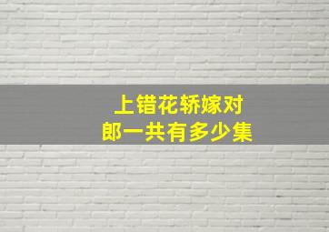 上错花轿嫁对郎一共有多少集