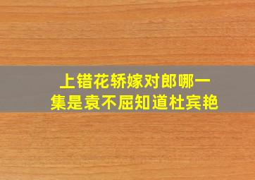 上错花轿嫁对郎哪一集是袁不屈知道杜宾艳