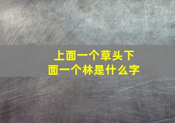 上面一个草头下面一个林是什么字