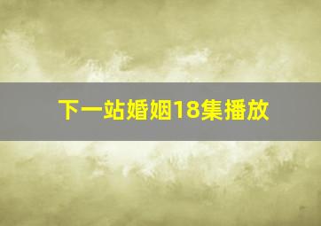 下一站婚姻18集播放