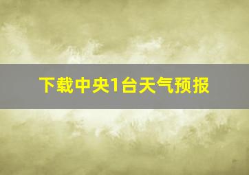 下载中央1台天气预报