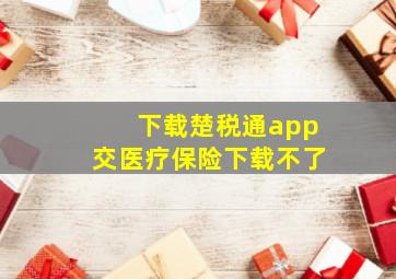 下载楚税通app交医疗保险下载不了