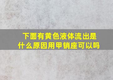 下面有黄色液体流出是什么原因用甲销座可以吗