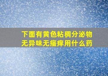 下面有黄色粘稠分泌物无异味无瘙痒用什么药