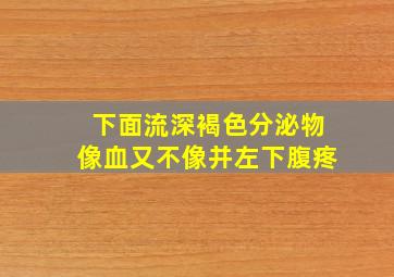 下面流深褐色分泌物像血又不像并左下腹疼