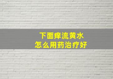 下面痒流黄水怎么用药治疗好