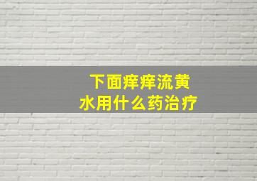 下面痒痒流黄水用什么药治疗