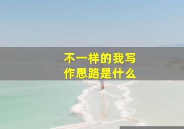 不一样的我写作思路是什么