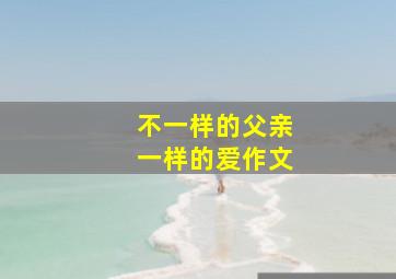 不一样的父亲一样的爱作文