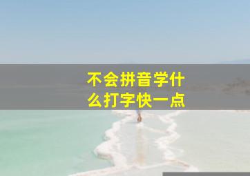 不会拼音学什么打字快一点