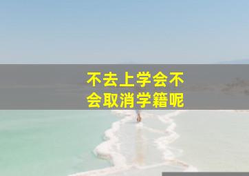 不去上学会不会取消学籍呢