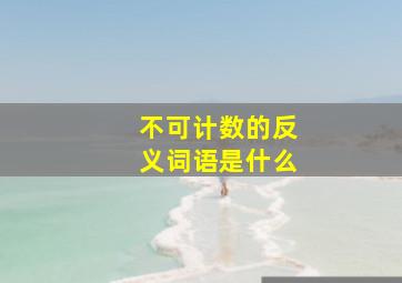 不可计数的反义词语是什么