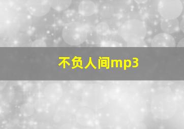 不负人间mp3