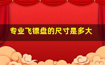 专业飞镖盘的尺寸是多大