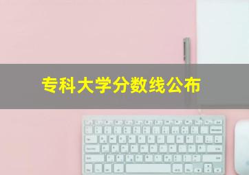 专科大学分数线公布