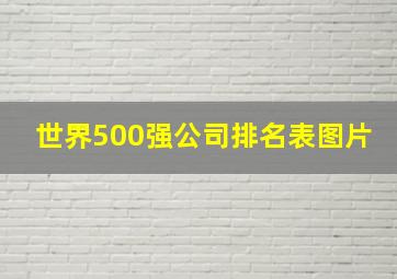 世界500强公司排名表图片