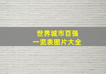 世界城市百强一览表图片大全