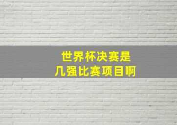 世界杯决赛是几强比赛项目啊