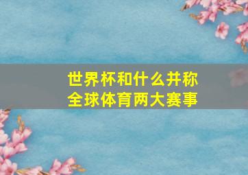 世界杯和什么并称全球体育两大赛事