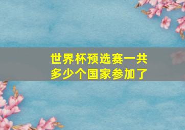 世界杯预选赛一共多少个国家参加了