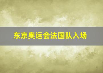 东京奥运会法国队入场