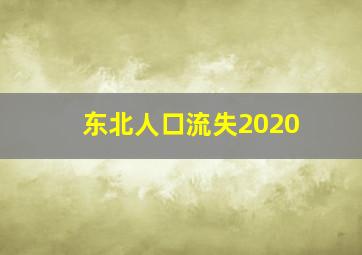 东北人口流失2020