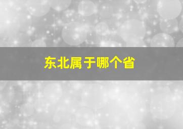 东北属于哪个省