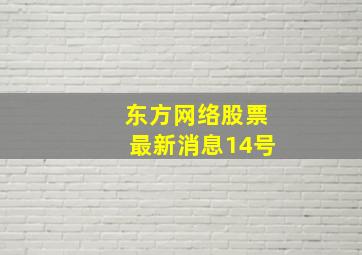 东方网络股票最新消息14号