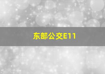 东部公交E11