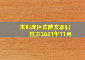 东部战区法院文职职位表2021年11月