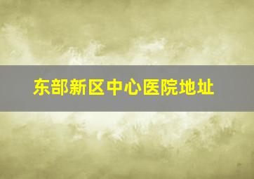 东部新区中心医院地址