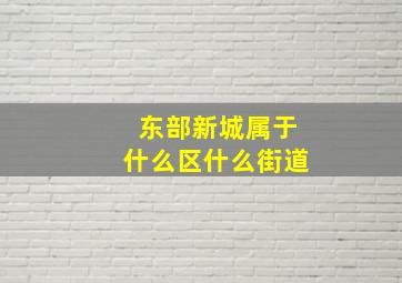 东部新城属于什么区什么街道