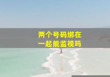 两个号码绑在一起能监视吗