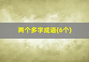 两个多字成语(6个)