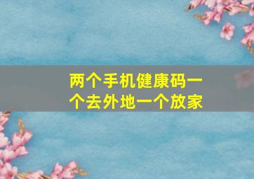 两个手机健康码一个去外地一个放家