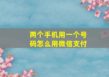 两个手机用一个号码怎么用微信支付