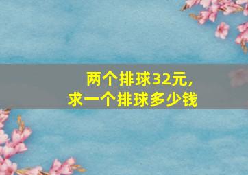 两个排球32元,求一个排球多少钱