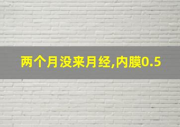 两个月没来月经,内膜0.5